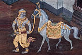 Detail from a mural painting with a 'Ramakien' motif - Thai version of the Indian Ramayana - from the temple complex of the Emerald Buddha, Bangkok (late 18th century) 